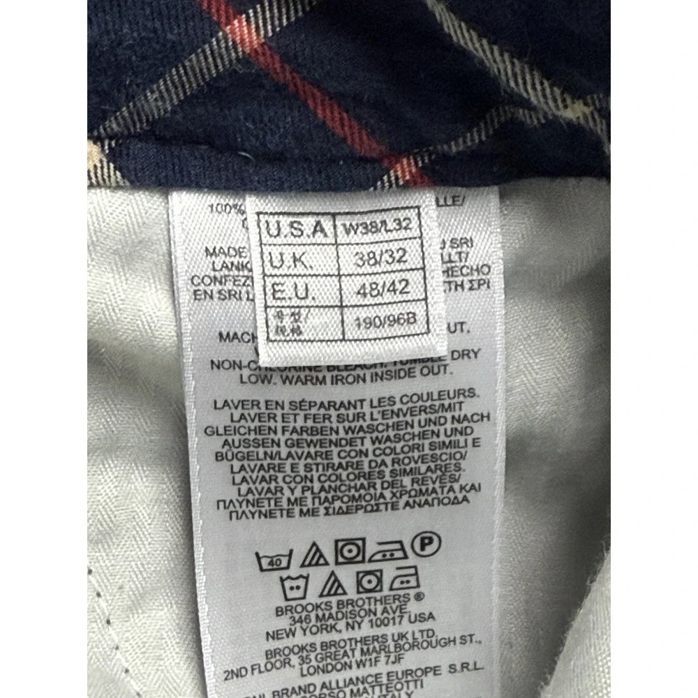 Brooks Brothers Green Clark Corduroy 100% Cotton Pants Men's 38X30 Flat Preppy